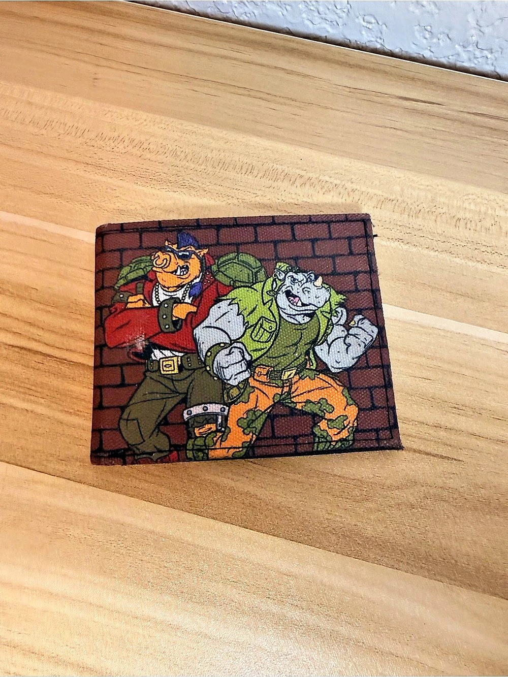 Teenage Mutant Ninja Turtles wallet Brown & Black Viacom 2015 Men’s Faux Leather